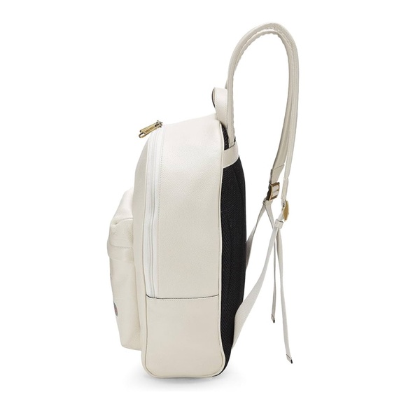 Gucci Cream White Leather Gucci Print Backpack - Picture 3 of 4